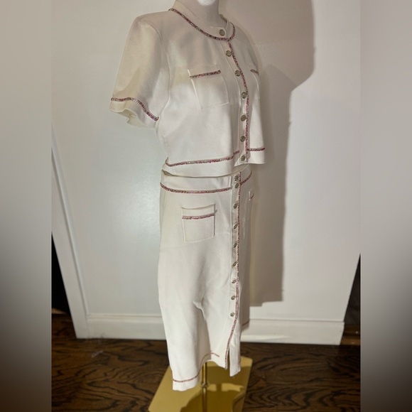 Elsa Cropped Cardigan & Elisa Knit Midi Pencil Skirt SET - Picture 5 of 16